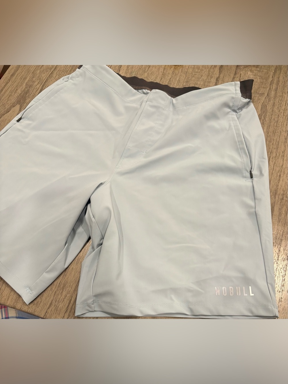 * NOBULL Light Blue lightweight stretch quick-dry training Athletic Shorts XL
